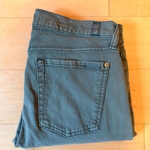 7 For All Mankind Olive Green Jeans with Branded Waist Tag